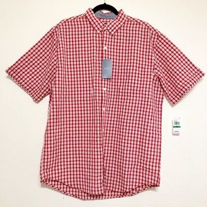 Arrow Men’s Short Sleeve Casual Shirt Size L Plaid